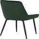 image 9 of Quebec Wave Edge Dining Set with 4 Velvet Avery Chairs Green | Emerald Green