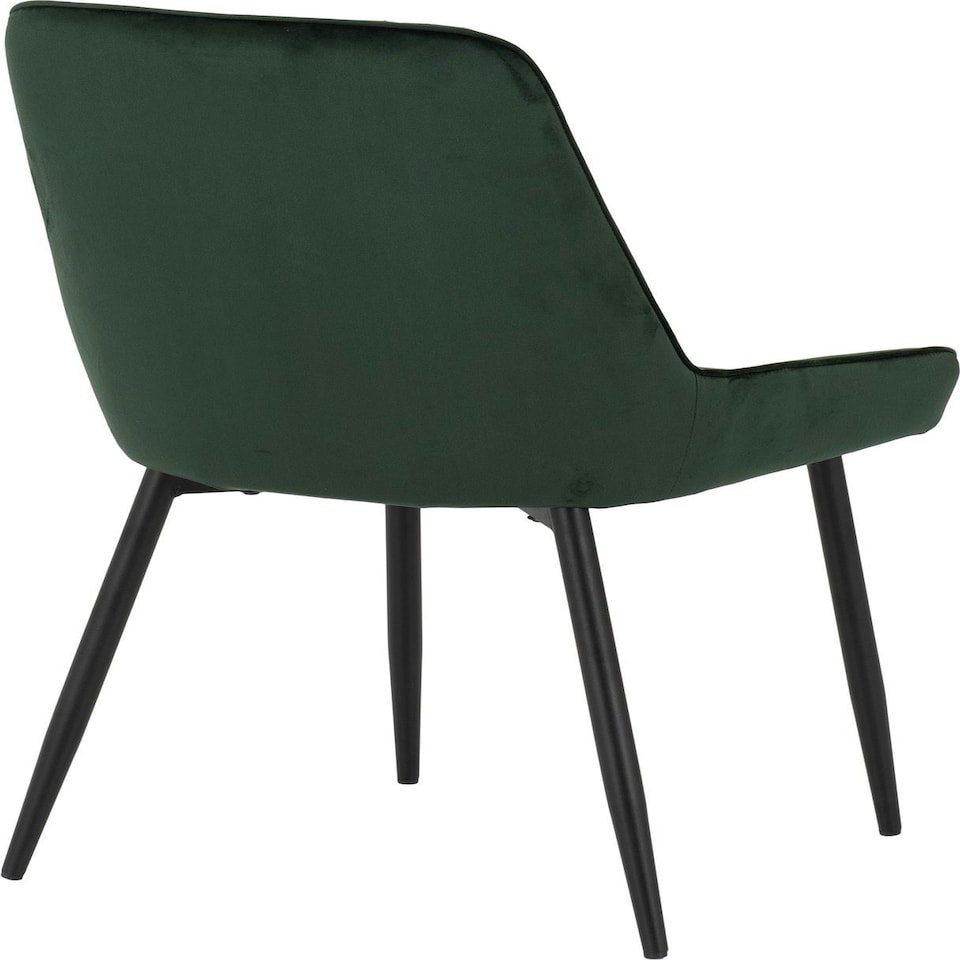 image 1 of Quebec Wave Edge Dining Set with 4 Velvet Avery Chairs Green | Emerald Green