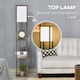 image 4 of HOMCOM Floor Lamp Reading Lamp with 3-Tier Storage Shelf for Home Office Brown