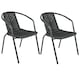 image 1 of Living and home PE Rattan Stacking Garden Chairs-Set of 2