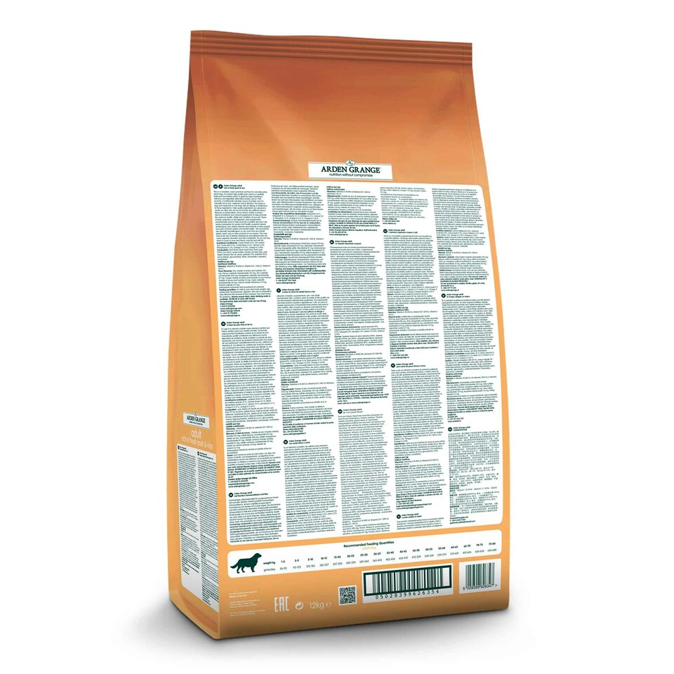 image 1 of Arden Grange Adult Dog Food With Fresh Pork and Rice - 2kg