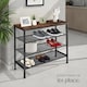 image 8 of Shoe Rack Newport - surface shelf and 3 grid shelves, industrial style | Brown | Industrial wood dark, rustic | 80,50 x 30,50 x 72,50 cm | 1