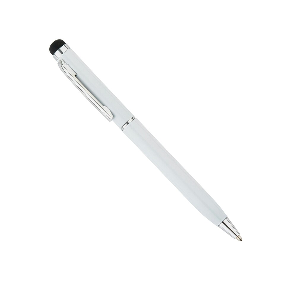 image 1 of XD Collection Thin Metal Stylus Pen - White - One Size