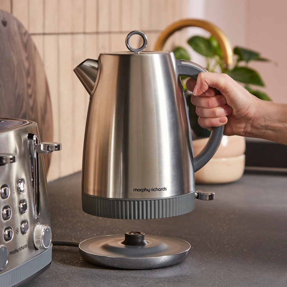 image 1 of Morphy Richards Mexborough Kettle & Toaster Bundle Grey Trim