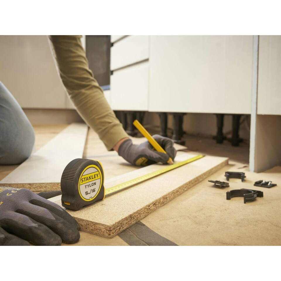 image 1 of Stanley Hand Tools Tylon Pocket Tape - Multi Colour - 5m/16ft (Width 19mm) Loose