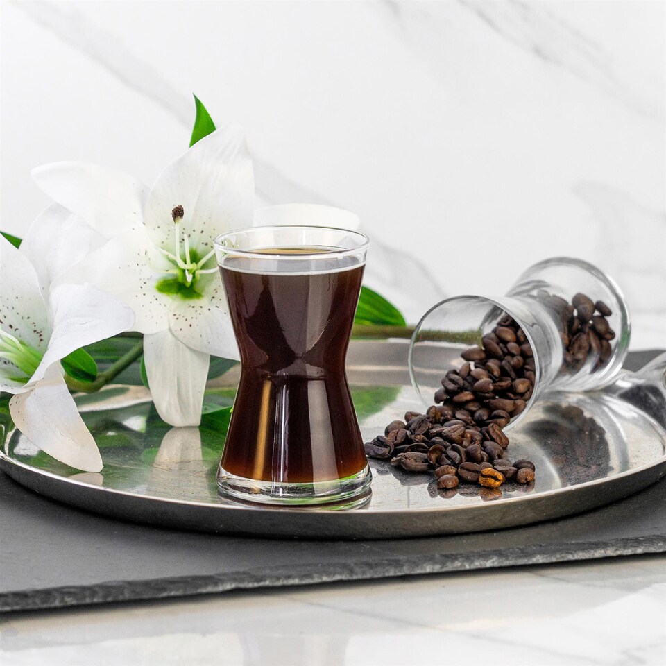 image 1 of LAV Derin Turkish Tea Glasses - 140ml - Clear - Pack of 6