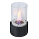 image 1 of Living and Home Tabletop Portable Round Bio Ethanol Fireplace, Black