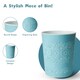 image 3 of Blue Canyon Blue Flora 9L Waste Bin Stylish Plastic Rubbish Container for Office Kitchen Bathroom and Home Use