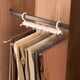 image 7 of Harbour Housewares Space-Saving Trouser Hangers - 6-in-1 - White - Pack of 6