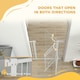 image 6 of PawHut Stair Gate with Cat Door, Adjustable Width, 76-104cm and 106cm Tall