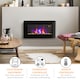 image 3 of HOMCOM 1000W2000W Electric Wall Fireplace w LED Flame Effect Timer Remote Sleek Stylish Safe Home Heating