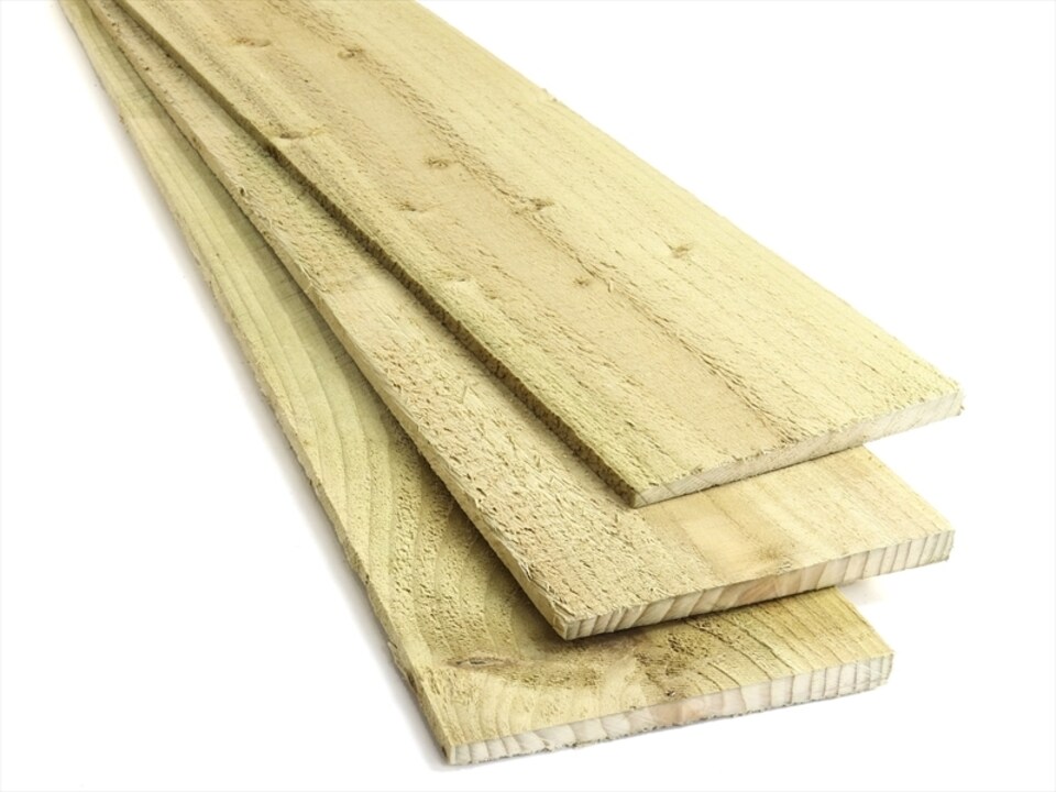 eDecks Pressure Treated Timber Feather Edge Boards 1800mm - Pack of 100