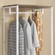 image 9 of HOMCOM Coat Rack, 2-in-1 Clothes Stand with Shoe Storage for Hallway, Grey