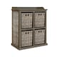 image 1 of Maya Handmade Kubu Rattan 2 Over 2 Basket Storage Unit Brown