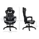 image 3 of Vinsetto Computer Gaming Chair, Racing Desk Chair with Lumbar Support and Footrest, PU Leather Gamer Chair with Headrest and Swivel Wheels for Home, Grey