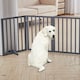 image 2 of Living and Home Wooden Foldable Freestanding 3 Panel Pet Gate - Grey