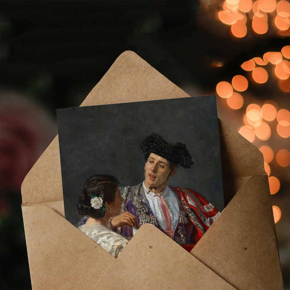 image 1 of Mary Cassatt Art Card Offering The Panel To A Bullfighter