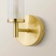 image 6 of ValueLights Canya Gold IP44 Frosted Glass Wall Light & Bulb | Gold