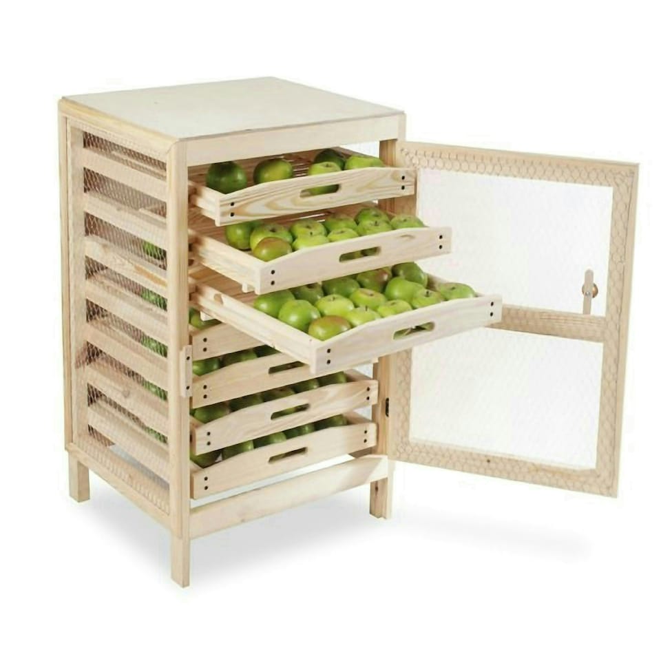 image 1 of Primrose Traditional Apple Storage Rack 13 Drawers H156cm x W55cm x D59cm
