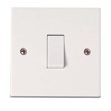 Dencon 10A 1 Gang 2 Way Switch - White - One Size