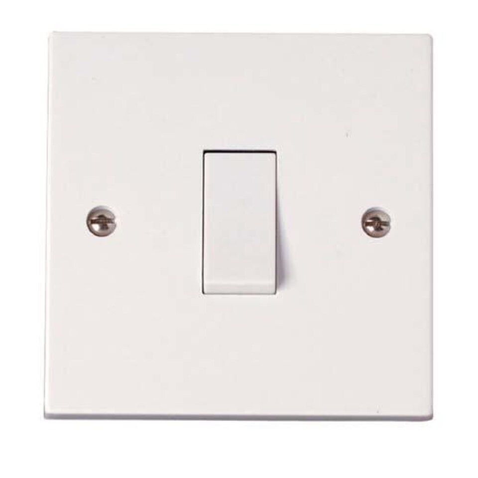 Dencon 10A 1 Gang 2 Way Switch - White - One Size