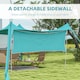 image 6 of Outsunny Beach Tent Shelter with A Detachable Sidewall, 3 x 3(m), Sky Blue