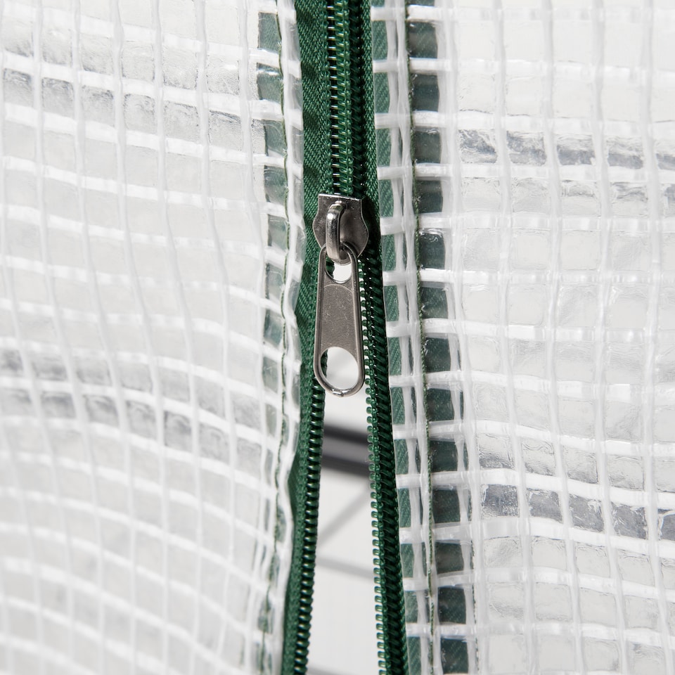 image 1 of Outsunny Mini Greenhouse 4-Tier Portable Plant House Shed w PE Cover, Green