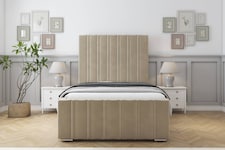 Sloomy Radcliffe Almond Coniston Bed Frame With 50" Upholstered Headboard 3' Single
