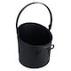 image 4 of Set of 2 Nesting Round Coal Bucket Log Burner Scuttle Wide Mouth Fire Fireplace