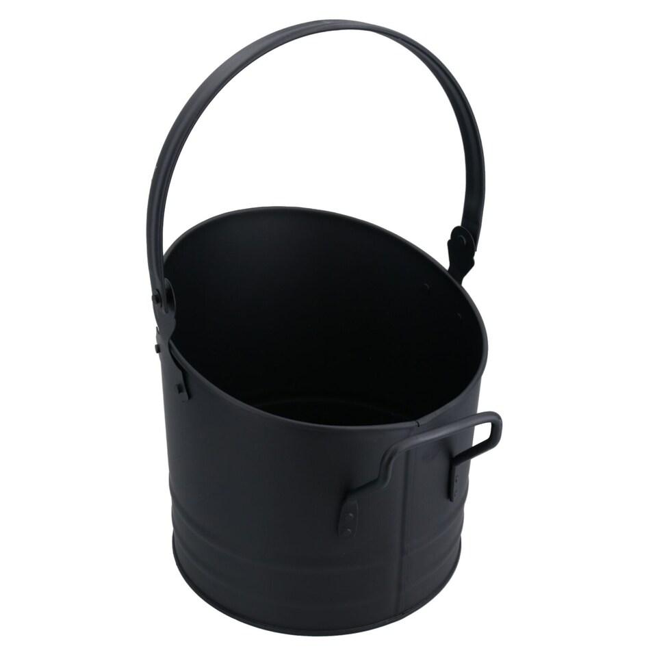 image 1 of Set of 2 Nesting Round Coal Bucket Log Burner Scuttle Wide Mouth Fire Fireplace