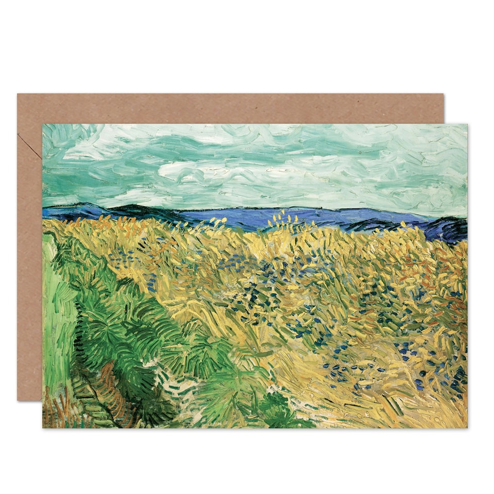 image 1 of Vincent Van Gogh Wheatfield Cornflowers Art Card