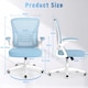 image 7 of Rattantree Ergonomic Office Chair with Flip Up Armrests & Lumbar Support