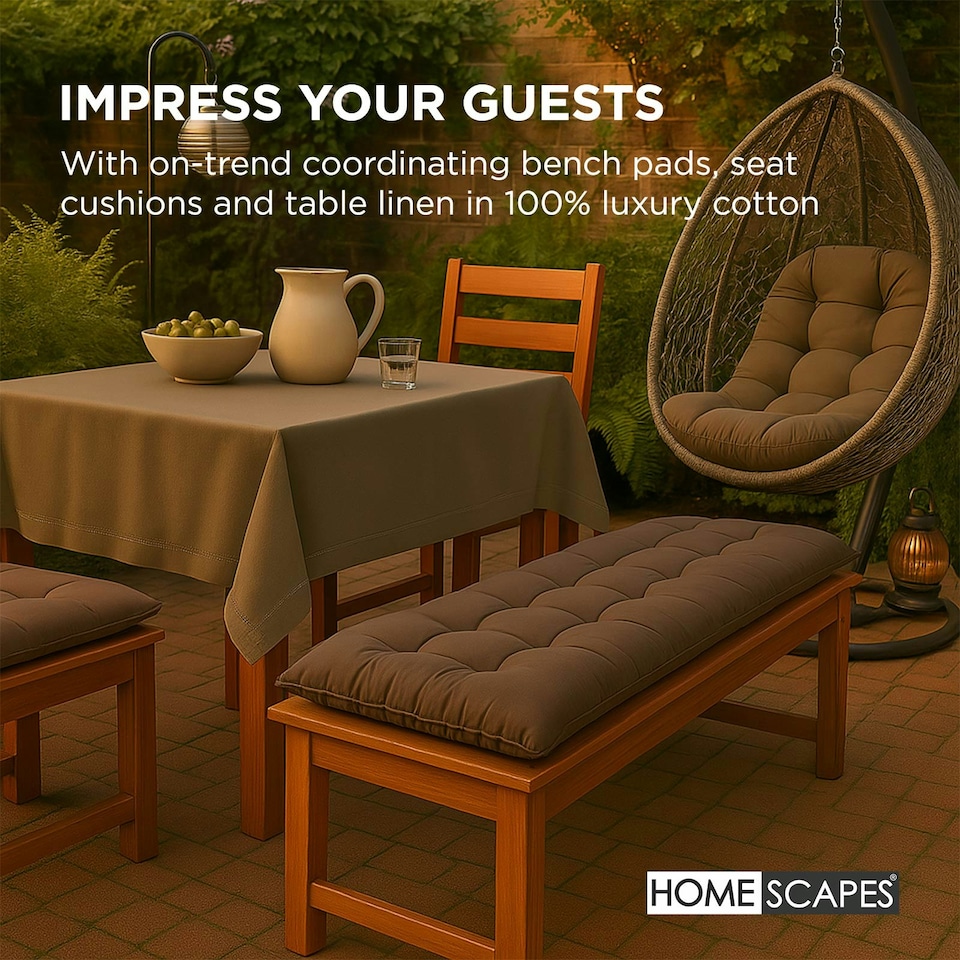 image 1 of Homescapes Chocolate Brown Round Egg Chair Swing Cushion | Brown