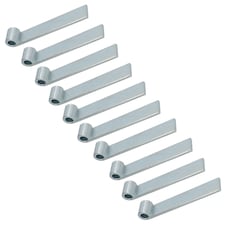 HD Strap Tailgate Straight Hinge for 12.5mm Pins 160mm Long Zinc Plated 10pc Silver