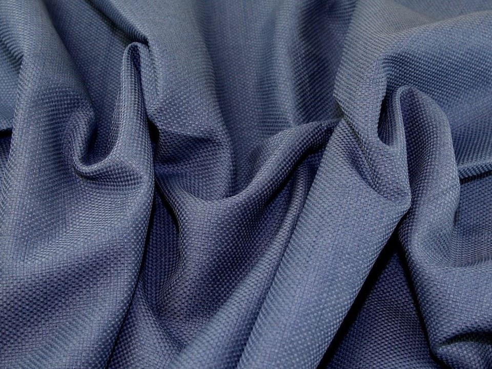 Blue Basket Weave Coating Fabric for Bag Making, Upholstery, 148cm / 58" Wide - per metre