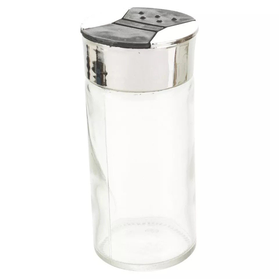 image 1 of 6-Pc Spice Herb Glass Jars with Wooden Wall Rack