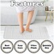 image 3 of VELVETIO Greek Bath Mat & Pedestal Mat Water Absorbent Non Slip Toilet Rugs White