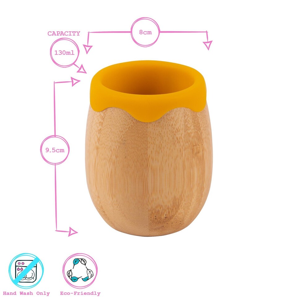 image 1 of Tiny Dining 4pc Dinosaur Bamboo Suction Baby Feeding Set - Black