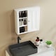 image 8 of HOMCOM Modern Wall Mounted Bathroom Cabinet with Adjustable Shelves, White | White | one size