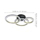 image 4 of EGLO Calliera Black & Brass Steel LED Circle Modern Ceiling Light