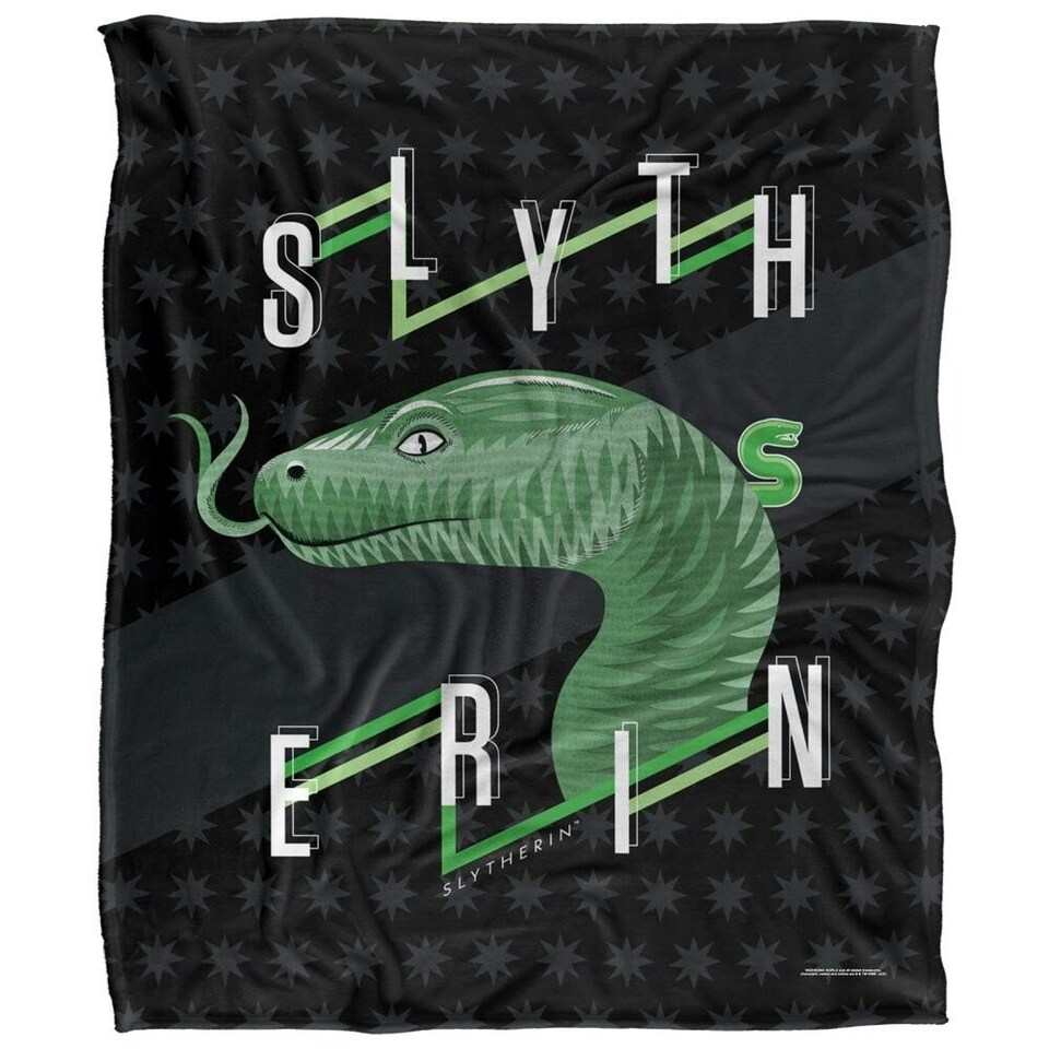 image 1 of Harry Potter Slytherin Snake Blanket - Multicoloured - One Size