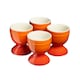 image 1 of Cooks Professional 4 Piece Egg Cup Set - Dishwasher Safe Stoneware | Orange | Orange | 4