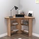 image 2 of Corner Computer Desk with Shelves | Orange | Atlantic Pine & Black | 1
