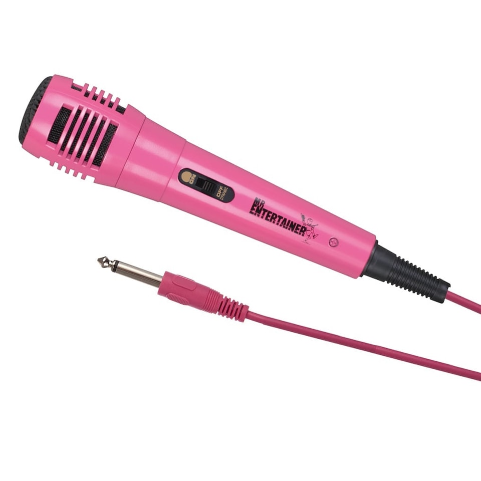 image 1 of Mr Entertainer Dynamic Wired Karaoke Microphone - Pink