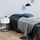 image 4 of Polo Round Bedside Table in White and Black