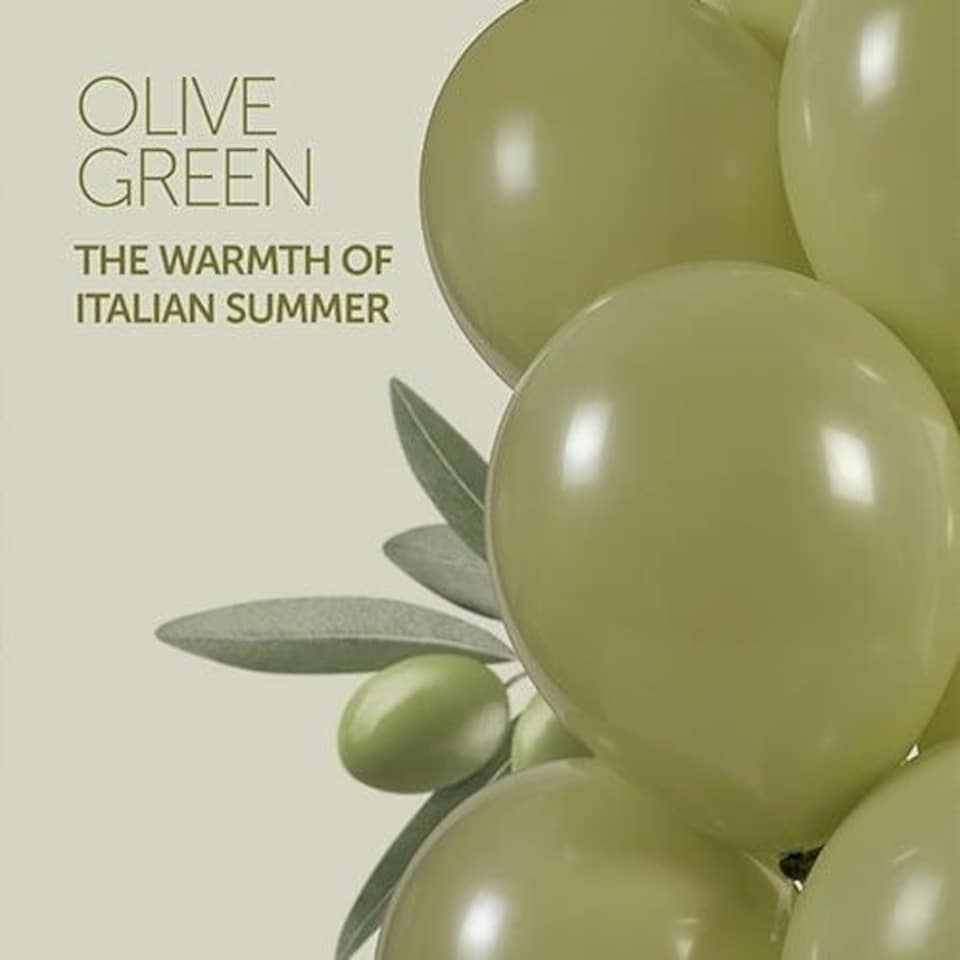 image 1 of Olive Green Bio Latex Balloons 33cm / 13 in - Pack of 10