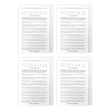Desiderata Poem Typography Art Cards Pack of 4 Max Ehrmann Greeting Cards