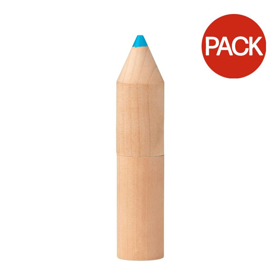 image 1 of MidOcean Petit Coloret Wooden Coloured Pencil (Pack of 6) - Wood - One Size Brown