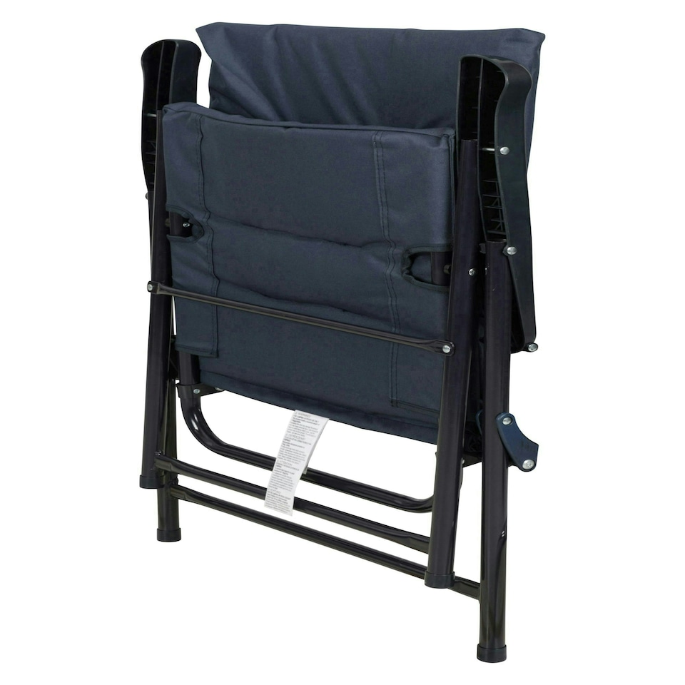 image 1 of Mountain Warehouse Padded Folding Chair Plain Lightweight Camping Outdoor Seat Blue | Navy