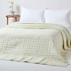 image 4 of Homescapes Cotton Quilted Reversible Bedspread Sage Green and Cream - 150 x 200 cm | Green